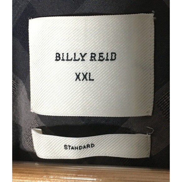 Billy Reid Shirt Men's Size XXL Gray Plaid Button Up Standard Fit 100% Cotton - Picture 6 of 7